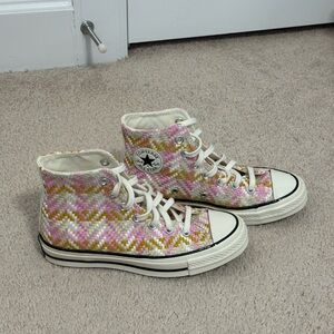 CONVERSE CHUCK 70 HI “CULTURE WEAVE” PINK SNEAKERS